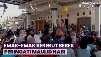 Unik, Emak-Emak di Madura Berebut Bebek dan Alat Dapur Peringati Maulid Nabi