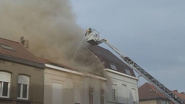 Incendie d'une maison dans la rue Saint-Eleuthère à Tournai