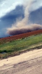 Tornado Filmed From Kansas Highway