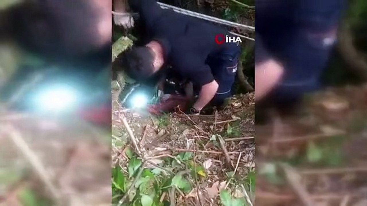 Mağaraya düşen vatandaş kurtarıldı