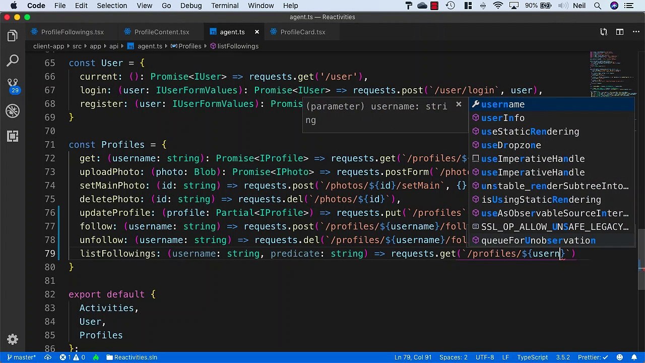 Following_Follower feature (Legacy) - Getting a list of followings from the API