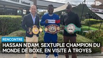 Hassan N’Dam, sextuple champion du monde de boxe, était en visite à Troyes