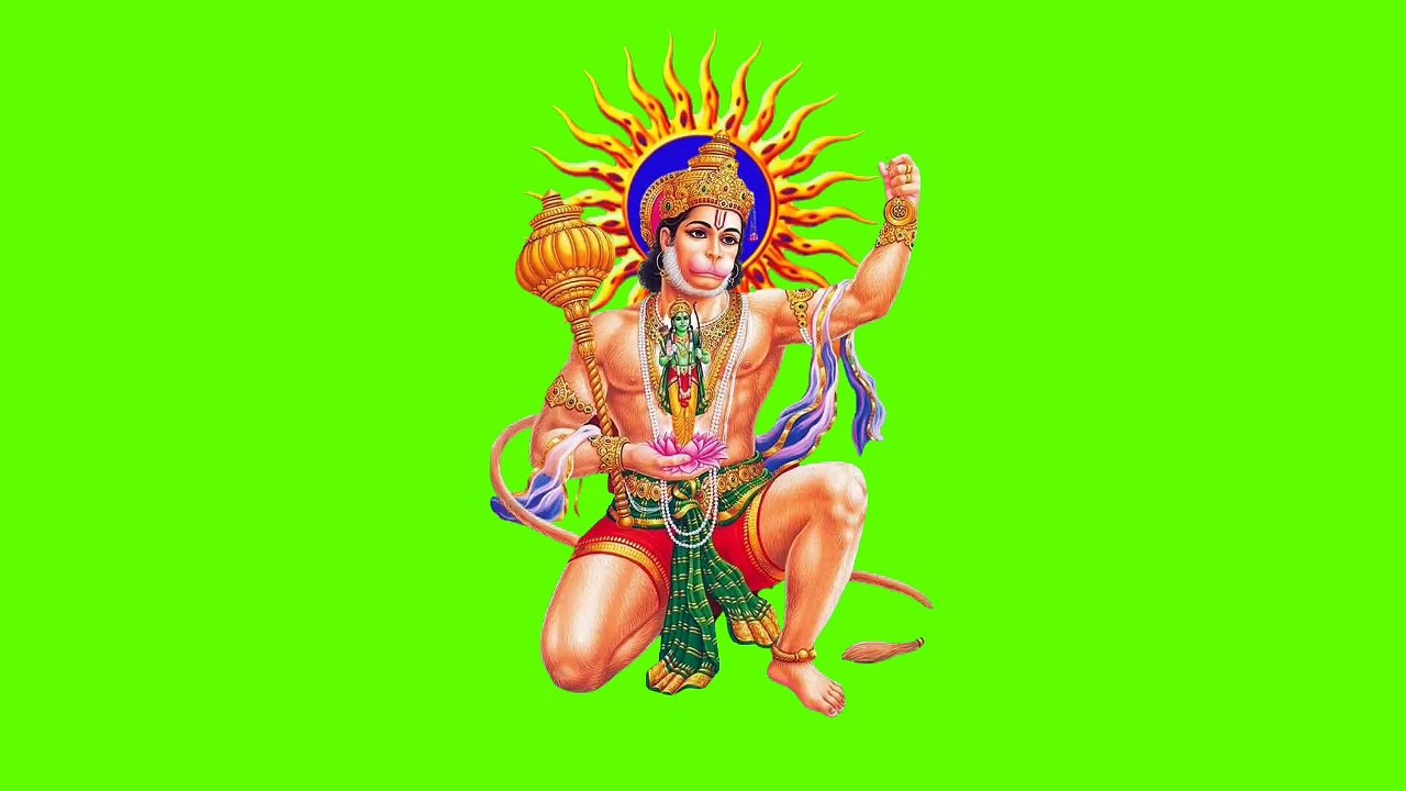 Hanuman dada na green screen video