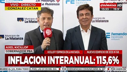 Axel Kicillof: "Tenemos 850 aulas nuevas, invertimos mucho en educación"