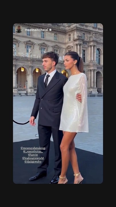 Pierre Gasly et Francisca Gomes étaient parfaitement assortis pour cette soirée de prestige