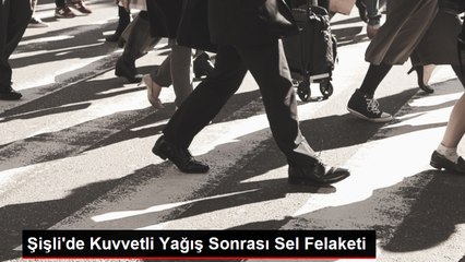 İSTANBUL-ŞİŞLİ'DE SELE KAPILAN KADIN VATANDAŞLAR TARAFINDAN KURTARILDI