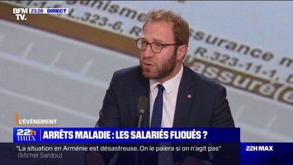 Renforcement du contrôle des arrêts maladie: "On met un frein à une dynamique pour rétablir de l'équité", affirme Antoine Armand (Renaissance)