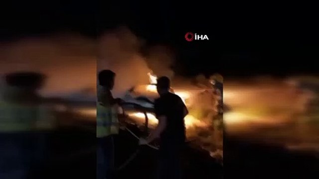 köpeğe çarpmamak için manevra yapan sürücü şarampole uçtu
