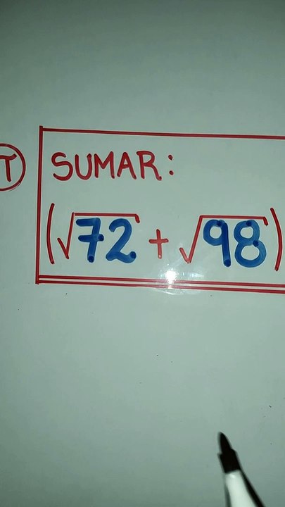 Radicación : suma de raíces cuadradas/Ejercicio elemental 1