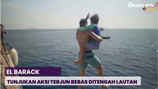 Keseruan dan Aksi El Barack Berenang Ditengah Lautan, Pamer Aksi Terjun Bebas