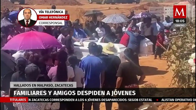 Sepultan a los 6 jóvenes asesinados en Villanueva, Zacatecas