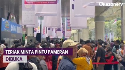 Membeludak! Ribuan Pengunjung Teriak Minta Pintu Pameran Tiket Murah KAI Segera Dibuka