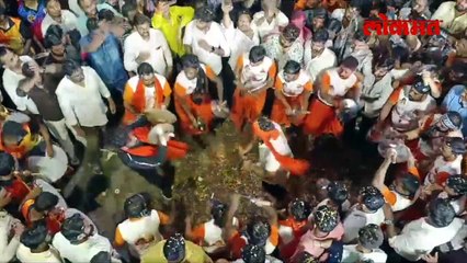 संतोष बांगर यांचा विसर्जन मिरवणुकीत बेधुंद डान्स