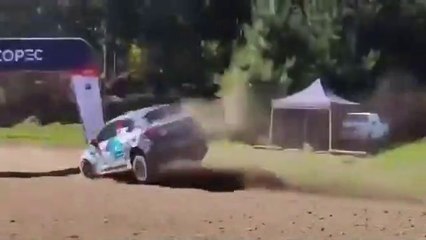 WRC Chili 2023 Shakedown Rally 4 Parra Huge Crash Rolls Amateur