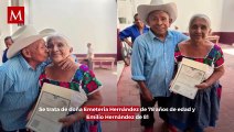 Doña Emerita y don Emilio se dieron el sí después de 65 años juntos
