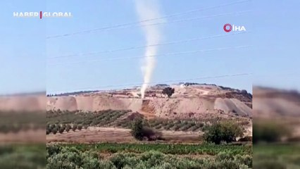 İnşaat alanında korkutan hortum!