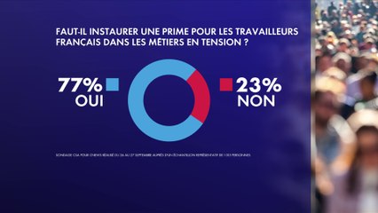 Download Video: Sondage : 77% des Français favorables à l’instauration d’une prime pour les travailleurs français dans les métiers en tension