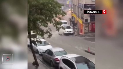 Şişli'de sele kapılan kadın kurtarıldı