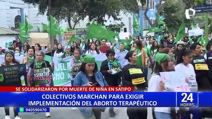 Colectivos sociales marchan para exigir implementación del aborto terapéutico