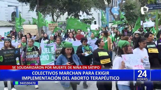 Colectivos sociales marchan para exigir implementación del aborto terapéutico
