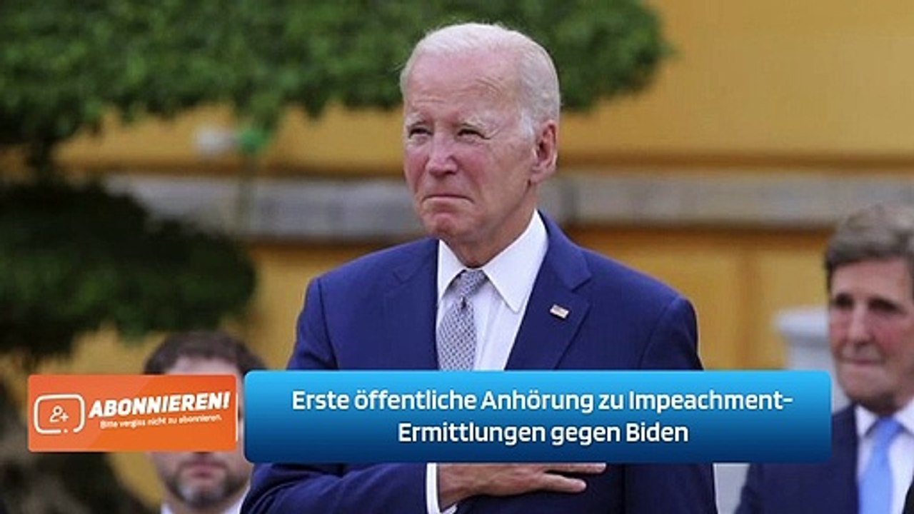 Erste öffentliche Anhörung zu Impeachment-Ermittlungen gegen Biden