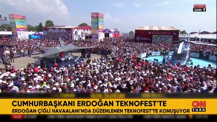 Cumhurbaşkanı Erdoğan, İzmir TEKNOFEST alanında: Şu ana kadar 330 bin ziyaretçi ağırlandı