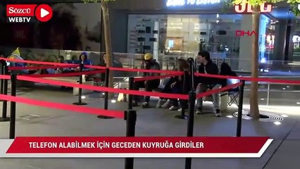 66 bin TL’den başlayan telefonu satın almak için geceden kuyruğa girdiler
