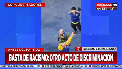 Escándalo en Boca: Hincha muestra acto racista contra hinchas del Palmeiras ⚠️