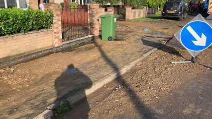 Burst water main in Farcet