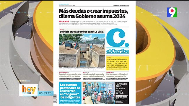 Titulares de prensa Dominicana del viernes 29 de septiempre| Hoy Mismo