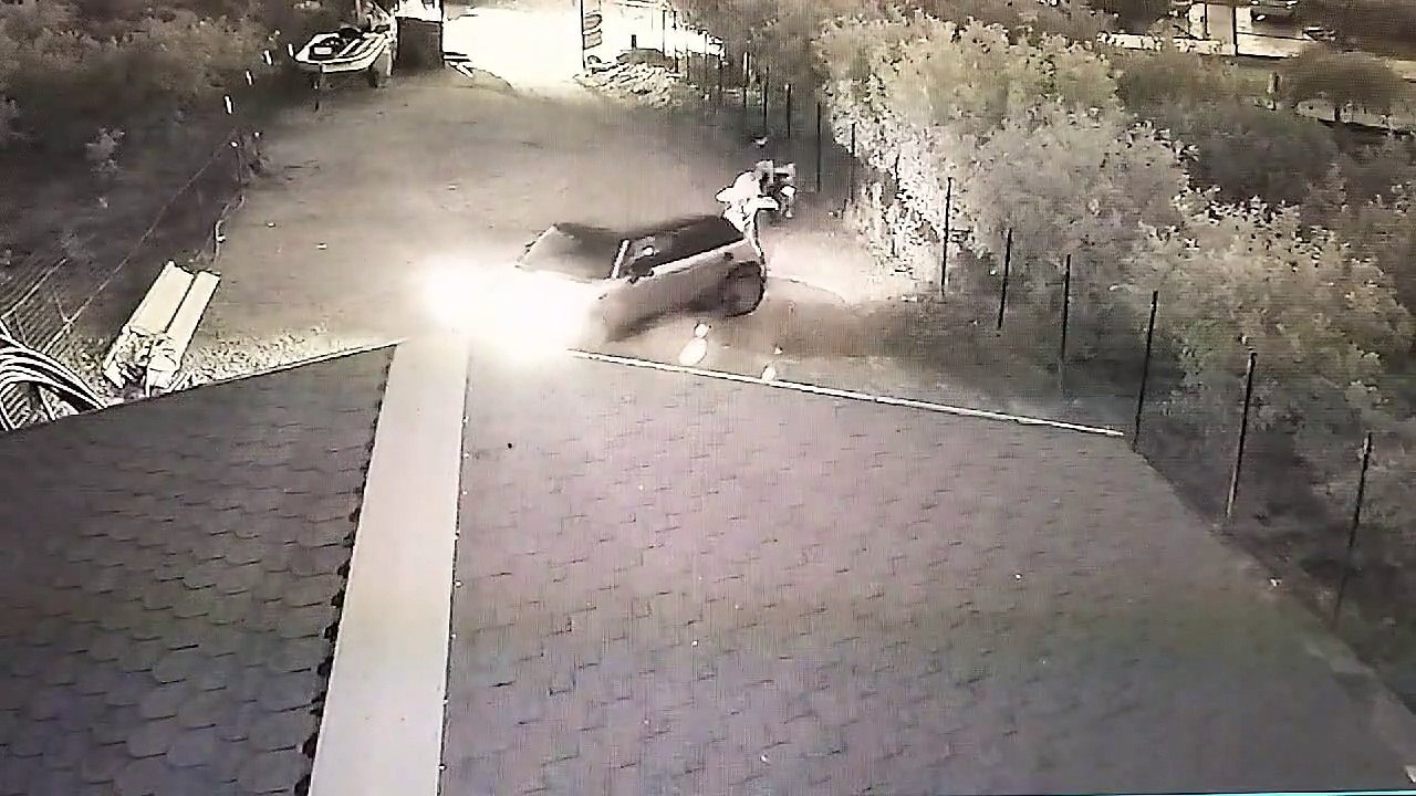 Guy Accidently Hits His Girlfriend While Backing Up Vehicle