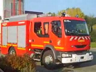 départ du Fpt  caméléon woerth pour feu de hangar