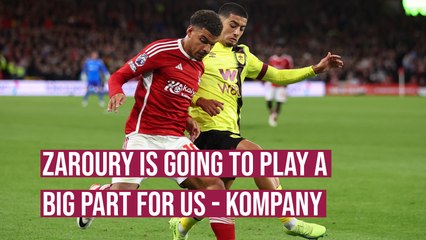 Anass Zaroury will have a big part to play for us - Kompany