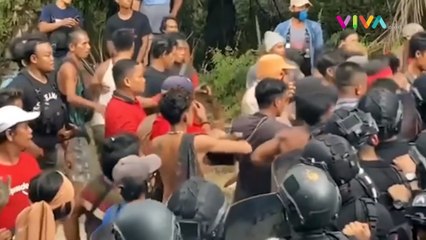 Terlibat Cekcok, Brimob Tantang Warga Sipil Untuk Perang