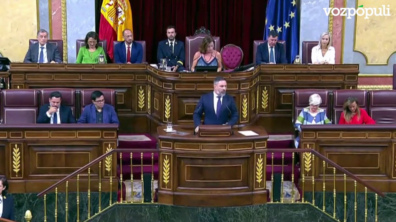 Abascal a Sánchez: "Usted sería el malo en cualquier novela, serie o película, el más corrompido, el más villano y el más infame"