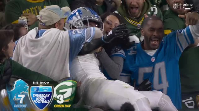 Viral video of Packers fan throwing beer on Lions' Amon-Ra St. Brown