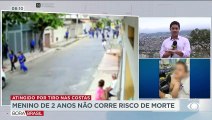 Criança baleada durante tentativa de execução