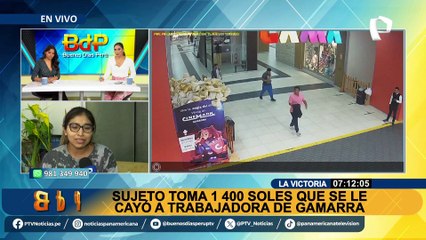 La Victoria: sujeto roba S/1400 que se le cayeron a trabajadora de Gamarra