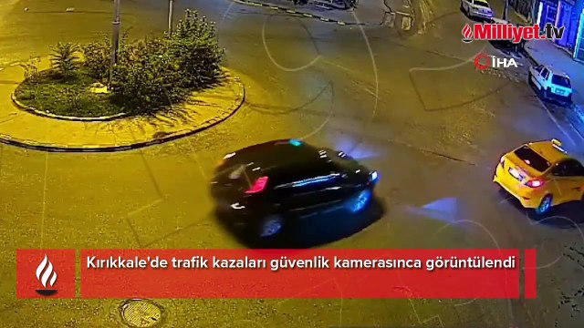 Kırıkkale'de trafik kazaları kamerada