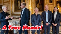 Kate Middleton and Prince William Welcome Apple CEO Tim Cook to Windsor Castle 'A True Honor'