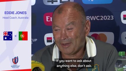 Jones in fiery clash with reporter over Japan question