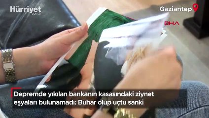Depremde yıkılan bankanın kasasındaki ziynet eşyaları bulunamadı: Buhar olup uçtu sanki