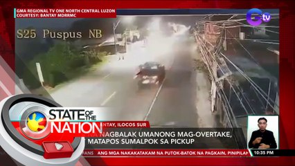 Rider na nagbalak umanong mag-overtake, patay matapos sumalpok sa pickup | SONA