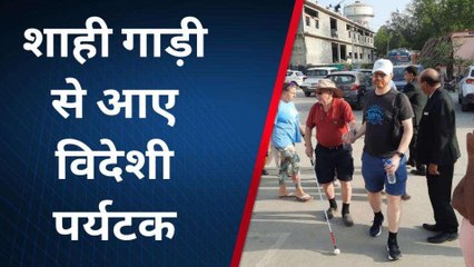 चित्तौड़गढ़: सीजन का पहला फेरा लेकर पहुंची शाही गाड़ी पैलेस ऑन व्‍हील्स, किया स्‍वागत