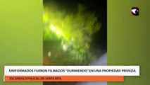 Uniformados fueron filmados “durmiendo” en una propiedad privada