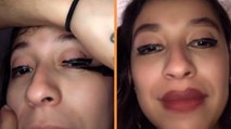 Hilarious Moment Boyfriend Attempts to Do His Girlfriend's Makeup