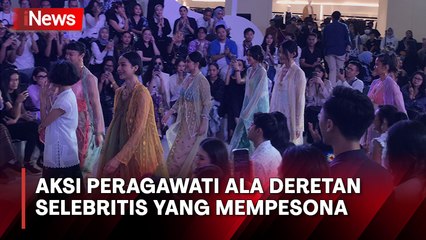 Intip Aksi Deretan Selebritis Peragakan Busana Kain Tenun Karya Chitra Subijakto