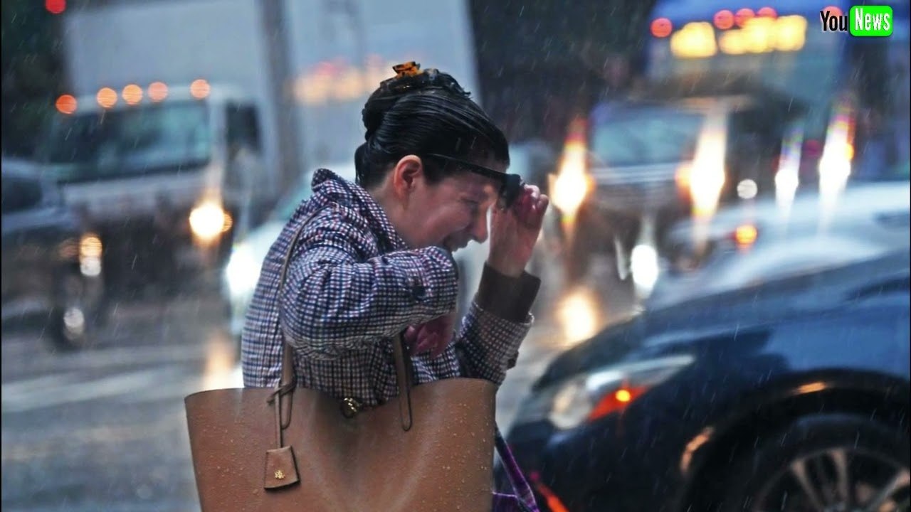 NYC streets turn into raging rivers during epic downpour flooding roads and subways