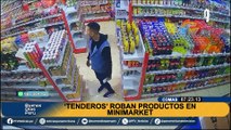 “Tenderos” son captados robando en minimarket de Comas