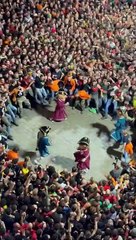Crowd Enjoying La Patum Festivities in Berga, Catalonia
